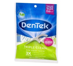 TĂM CHỈ DẠNG CÂY DenTek Triple Clean Floss Pick 150ct - BỊCH 150 CÂY