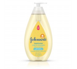 DẦU TẮM GỘI CHO BÉ KHÔNG CAY MẮT Johnson's Head-To-Toe Tearless Gentle Baby Wash & Shampoo, 27.1 fl. oz 800ML