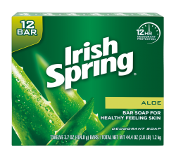 XÀ BÔNG CỤC TINH CHÂT NHA ĐAM IRISH - Irish Spring Aloe Vera Bar Soap - 02 CỤC LẺ x 104.8gram