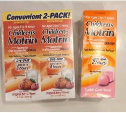 SIRO CẢM HƯƠNG BERRY Children's Motrin Ibuprofen Kids Medicine, Berry Flavored, 4 fl. oz 120ML