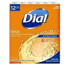 XÀ BÔNG CỤC DIAL VÀNG -  Dial Antibacterial Bar Soap, Gold - LỐC 12 CỤC x 113gram