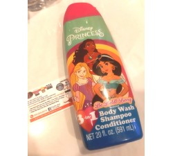 DẦU TẮM GỘI XÃ CHO BÉ HÌNH CÔNG CHÚA - Disney Princess Berry Bouquet 3 in 1 Body Wash, Shampoo & Conditioner 591ML