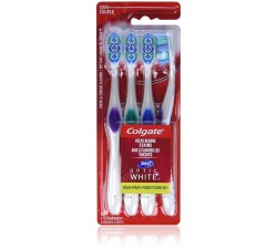 BỘ 4 CÂY BÀN CHẢI  ĐÁNH RĂNG LÔNG MỀM Colgate 360 Optic White Whitening Toothbrush, Soft - 4 Count