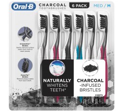 BỘ 6 CÂY BÀN CHẢI ĐÁNH RĂNG LÔNG MỀM Oral-B Charcoal Whitening Therapy Toothbrush, Soft