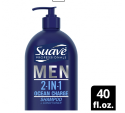 DẦU GỘI XÃ NAM Suave Men OCEAN CHARGE Moisturizing 2 in 1 Shampoo Plus Conditioner, 40 fl oz