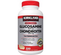 VIÊN UỐNG HỖ TRỢ XƯƠNG KHỚP Kirkland Signature Glucosamine HCI 1500mg Chondroitin Sulfate 1200mg 220 Tablets - HỘP 220 VIÊN