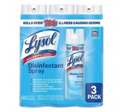 XỊT DIỆT KHUẨN BÊ MẶT LYSOL - Lysol Disinfectant Spray 19oz 538gram  x 3chai