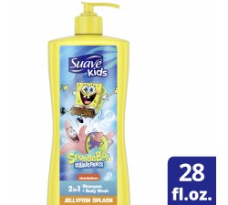 DẦU TẮM GỘI XÃ 2 IN 1 Suave Kids SpongeBob SquarePants Jellyfish Splash 2-in-1 Shampoo + Body Wash - 28 fl oz