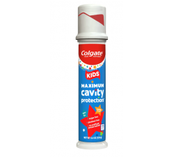 KEM ĐÁNH RĂNG KHÁNG KHUẨN DẠNG BẤM Colgate Kids Toothpaste Pump, Maximum Cavity Protection, 4.4 Oz