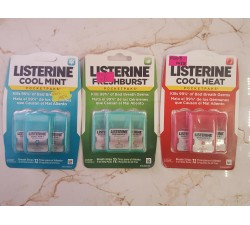 MIẾNG TAN THƠM MIỆNG LISTERINE  Pocketpacks SET 3 HỘP - MÙI QUẾ / FRESHBRUST / BẠC HÀ