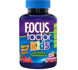 KẸO NHAI BỔ NÃO CHO BÉ  FOCUS FACTOR BERRY BLAST FLAVOR FOR KIDS  - HỘP 150 viên