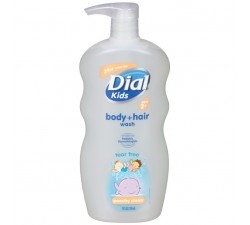 DẦU TẮM GỘI XÃ CHO BÉ MÙI LÊ DIAL - DIAL KIDS BODY + HAIR WASH, Peach, 24 Ounce 709ML