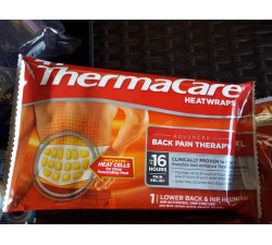 02 MIẾNG LẺ DÁN NHIỆT GIẢM ĐAU LƯNG THERMACARE LOWER BACK & HIP HEAT WRAPS SIZE L-XL