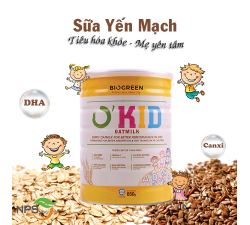 SỮA YẾN MẠCH CHO TRẺ EM BIOGREEN OKID OATMILK 850GRAM