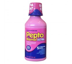 THUỐC TRỊ TIÊU CHẢY KHÓ TIÊU ĐẦY HƠI ĐAU BỤNG PEPTO BISMOL ULTRA 354ML