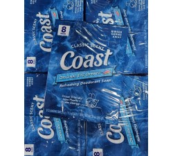 XÀ BÔNG CỤC COAST REFRESHING DEODORANT SOAP  - LỐC 8 CỤC x 113gram