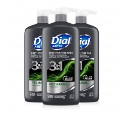 DẦU TẮM GỘI RỬA MẶT 3 TRONG 1 CHO NAM DIAL  MEN 3in1 Body, Hair and Face Wash, Recharge 680ml