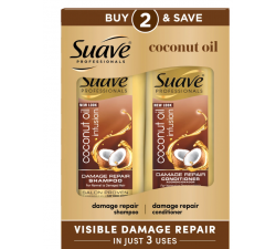 BỘ DẦU GỘI & XÃ TINH CHẤT DỪA Suave Professionals Coconut Oil Infusion Shampoo with Pump 28 fl oz 828ML X 2