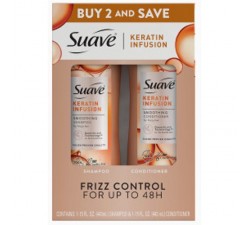 BỘ DẦU GỘI & XÃ CHO TÓC KHÔ RỐI Suave Shampoo and Conditioner Set, Keratin Infusion 355ML X 2
