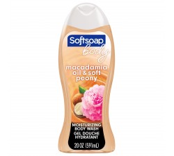 DẦU TẮM Softsoap Moisturizing Body Wash, All Skin Types, Macadamia Oil and Peony, 20 fl oz Bottle