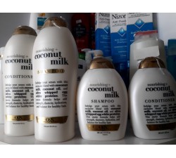 DẦU GỘI / DẦU XÃ DƯỠNG TÓC VỚI SỮA DỪA TRỨNG OGX Nourishing + Coconut Milk Moisturizing Shampoo/ Conditioner 385ML
