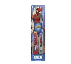 BỘ 2 CÂY BÀN CHẢI ĐÁNH RẰNG MỀM VỪA Oral-B Kids Spider Man Toothbrush for Little Children Ages 3+ Years Old, Extra Soft