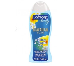 DẦU TẮM Softsoap Moisturizing Body Wash, All Skin Types, Hawaiian Luau, Jasmine and Vanilla, 20 fl oz