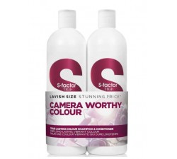 DẦU GỘI XÃ CHO TÓC TẨY NHUỘM TiGi S-Factor Camera Worthy Colour 750ml x2