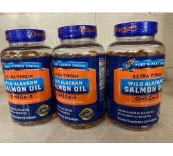 VIÊN UỐNG DẦU CÁ HỒI OMEGA-3 PURE ALASKA  - mẫu mới HỘP 210 VIÊN