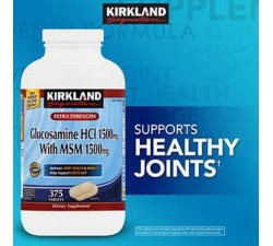 VIÊN UỐNG CHO KHỚP Glucosamine HCL 1500mg Kirkland With MSM 1500mg Hộp 375 Viên