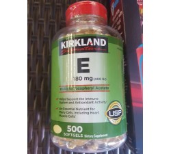 VIÊN UỐNG  BỔ SUNG VITAMIN E 400 I.U  - Kirkland Signature 500 VIÊN