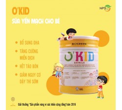 SỮA YẾN MẠCH CHO TRẺ EM BIOGREEN OKID OATMILK 850GRAM