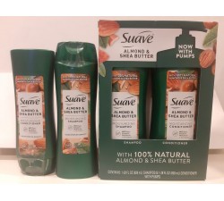 DẦU GỘI / XÃ TINH CHẤT BƠ HẠNH NHÂN SUAVE - Professionals Almond and Shea Butter Conditioner for dry damage hair 373ML
