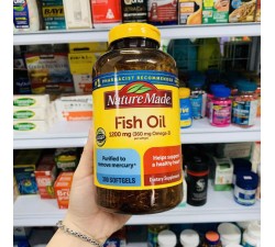 VIÊN UỐNG DẦU CÁ Omega 3 Fish Oil 1200mg NATURE MADE..hộp 300 viên