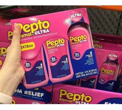 THUỐC TRỊ TIÊU CHẢY KHÓ TIÊU ĐẦY HƠI ĐAU BỤNG PEPTO BISMOL ULTRA 354ML