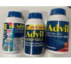 VIÊN GEL UỐNG CẢM CÚM ADVIL 200MG - HỘP 200 VIÊN DẠNG GEL
