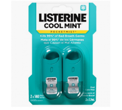SET 2 CHAI XỊT THƠM MIỆNG BẠC HÀ LISTERINE COOL MINT TỪ MỸ 7.7ML X 2